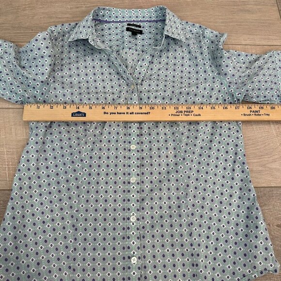 TALBOTS WOMENS BUTTON UP SHIRT SIZE M 3/4 SLEEVE - Picture 3 of 6